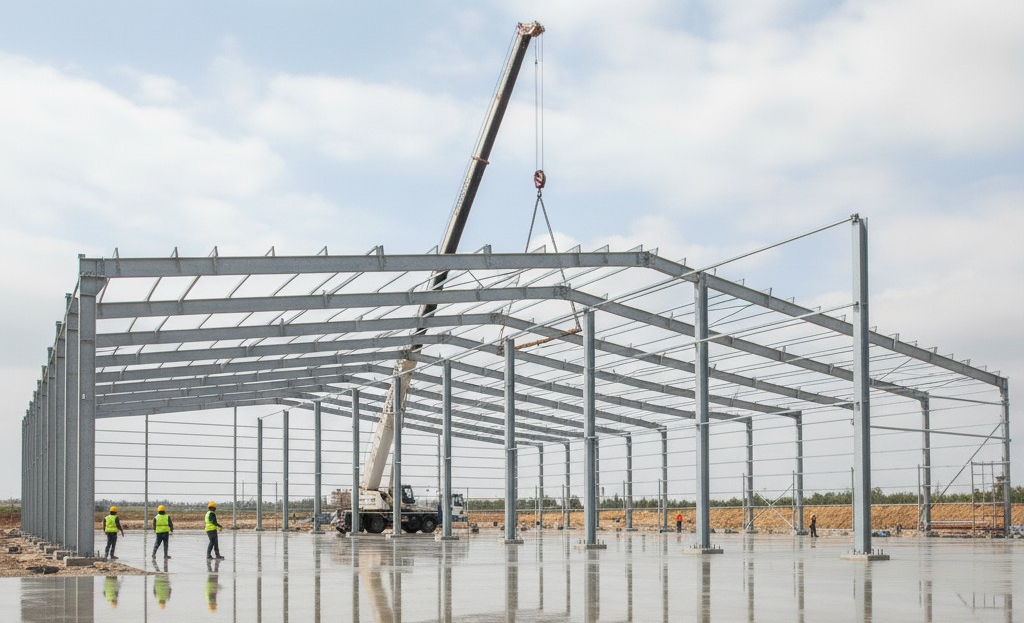 Plancha de concreto siendo nivelada